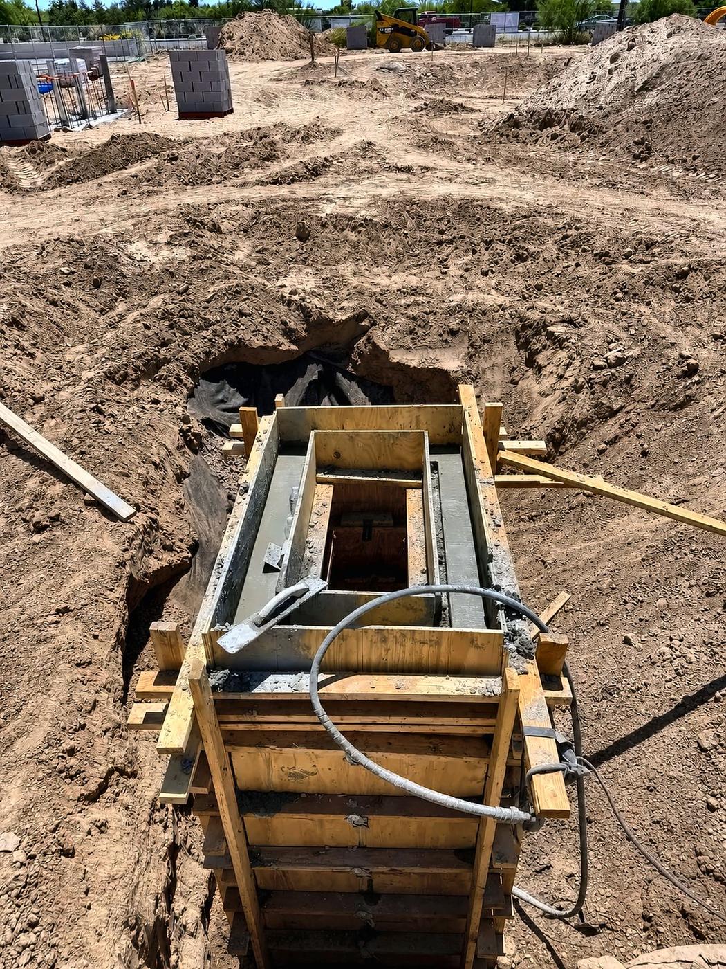 Concrete utility structure — formed and poured